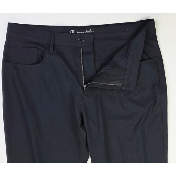 Travis Mathew Size 36X33 Mens Black Embroidered Pocket Logo Polyester Pants - Picture 10 of 10